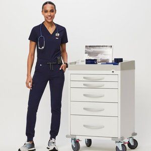 FIGS Scrub Kit - Catarina Scrub Top (S) and Zamora Joggers (S) Navy